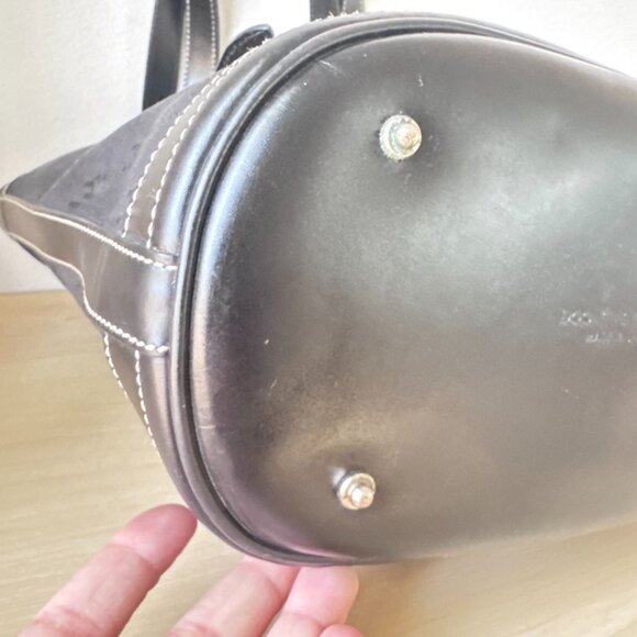 Dooney & Bourke Vintage Cabriolet Bucket Bag Black Canvas & Leather – Classic - Picture 8 of 12